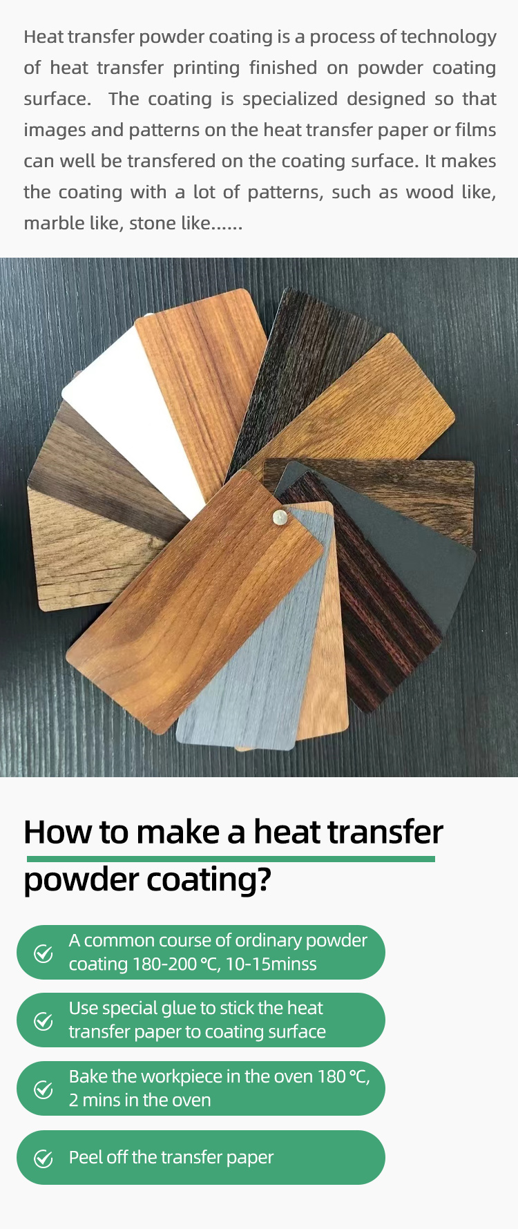 Recubrimiento en polvo para impresión por transferencia de calor