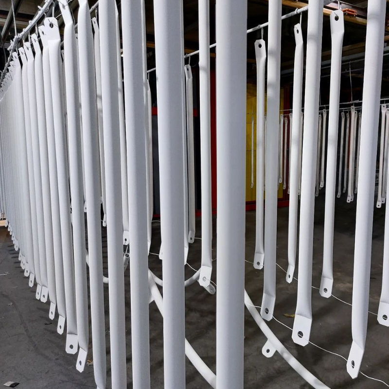 Color blanco Ral9003/Ral9016 Recubrimiento en polvo de poliéster epoxi para barandillas de escaleras