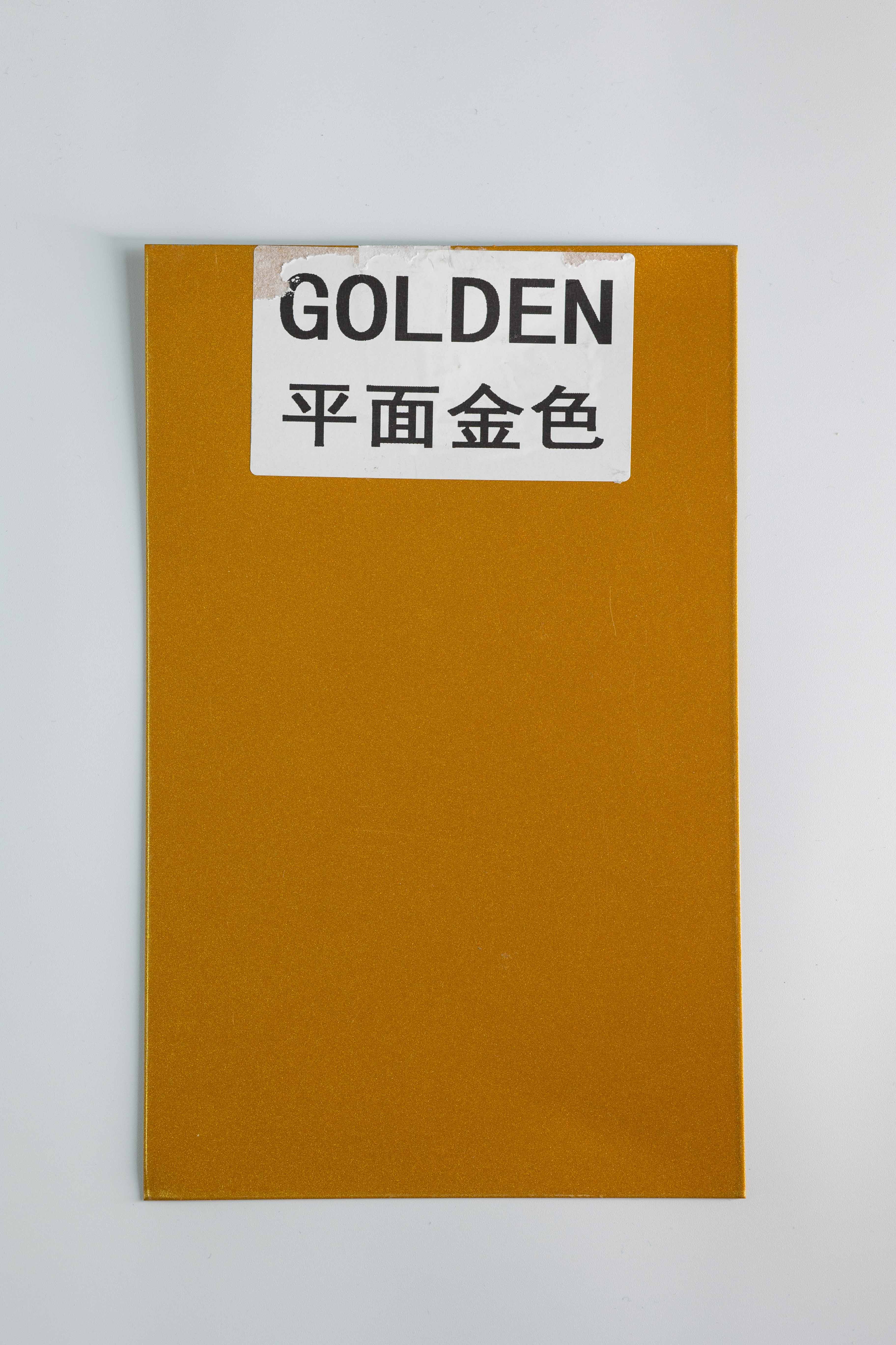 Recubrimiento en polvo de poliéster dorado metálico/dorado liso para decoración de metales