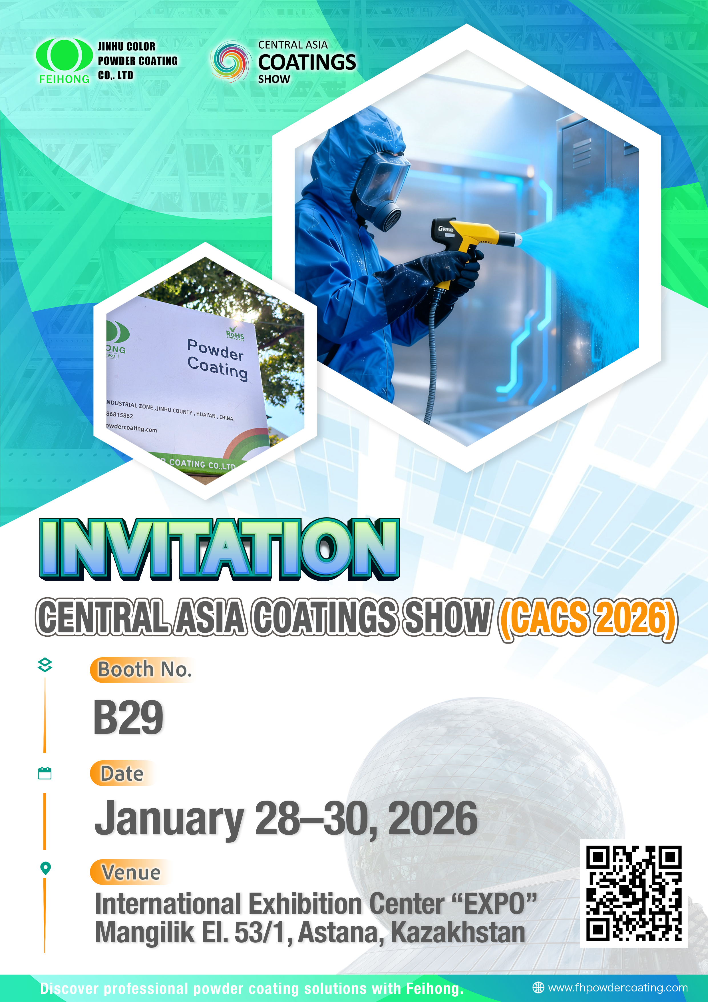 ¡Únase a nosotros en la Feria de Recubrimientos de Asia Central 2026 en Astana!