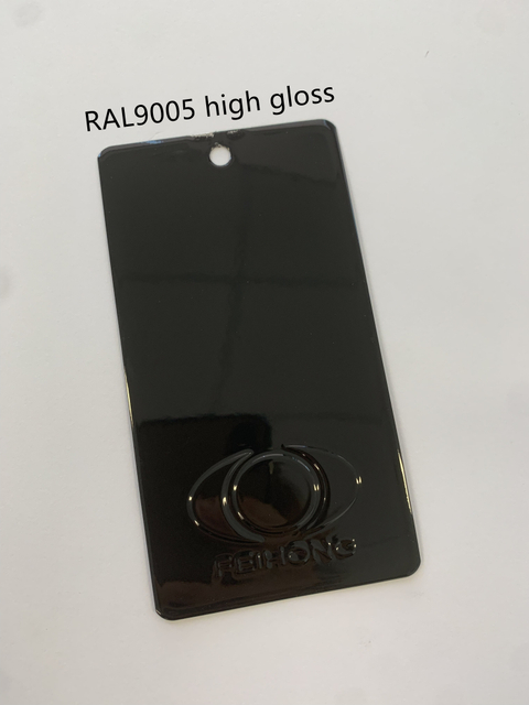 Pintura de revestimiento de polvo de poliéster Ral9005 negro RAL9005
