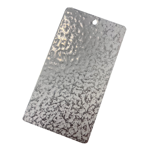 Pintura de recubrimiento en polvo de plata blanca antigua de textura grande