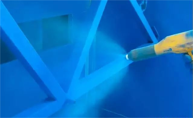 Polvo de recubrimiento antiarrugas de poliéster azul electrostático Pintura en polvo pintura en polvo