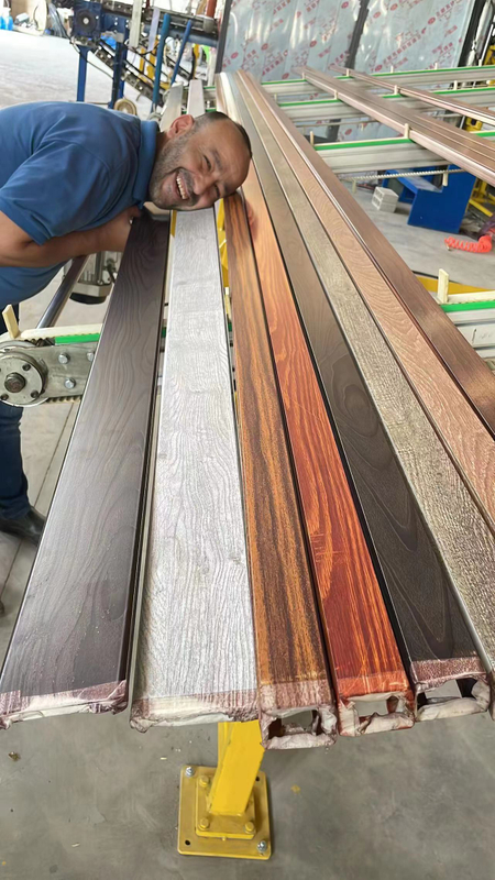 Pintura en polvo de grano de madera de sublimación para perfil de aluminio