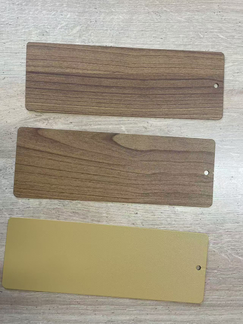 Efecto de arena acabado de madera recubrimiento en polvo para perfil de aluminio